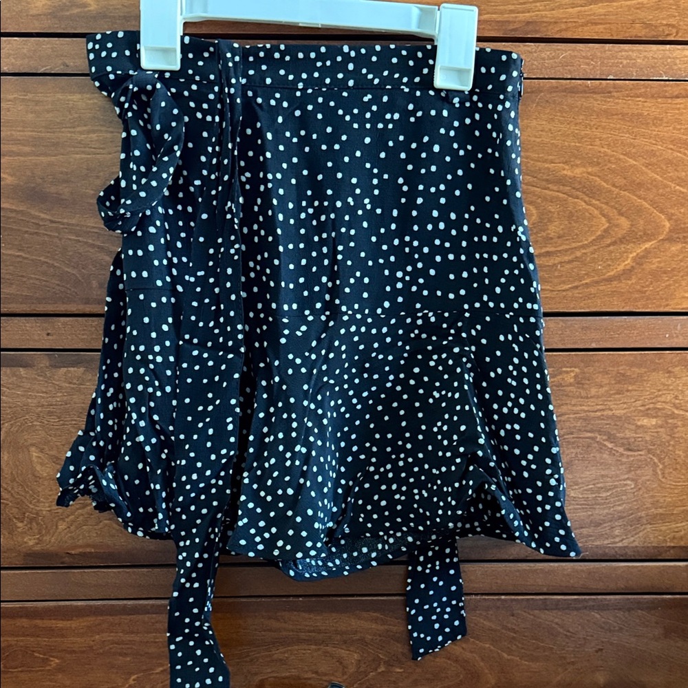 Zara Black and White Polka Dot Mini Skirt